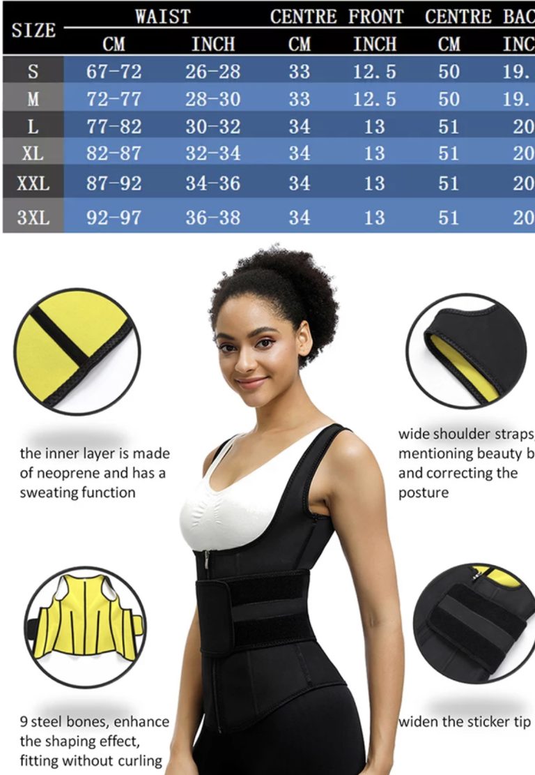 BeeExotic Zipper Waist Trainer Vest